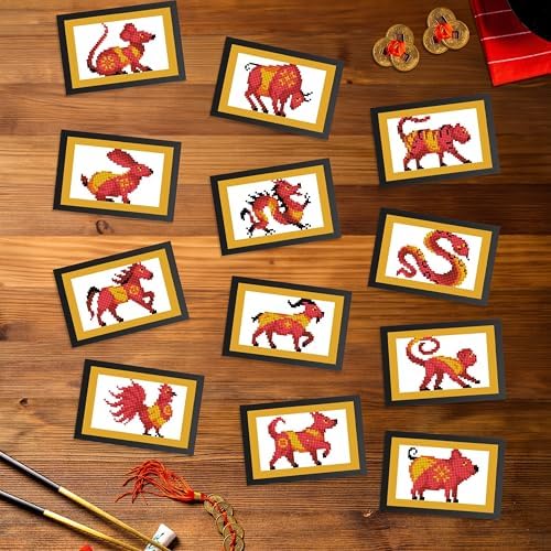 DIAMOND ART CLUB Mini Dazzles- Chinese Zodiac Diamond Art Kits for Adults - Image 2
