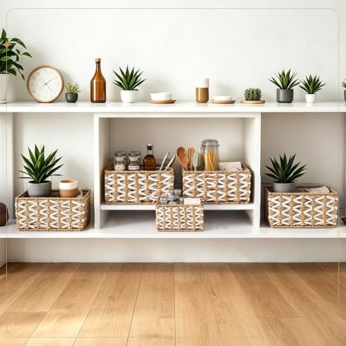 Small storage basket，Woven Storage Basket 3-pack - Image 7