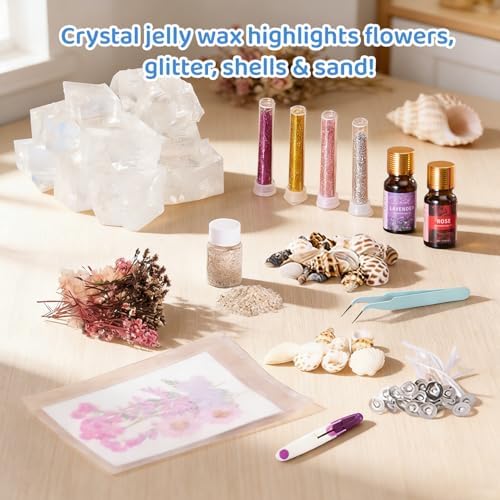 DIY Jelly Wax Candle Making Clear Kit for Adults with Jars - Image 4