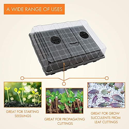 Gardzen 5 Pack Seed Starter Trays with Vented Domes 350 Cell - Image 6