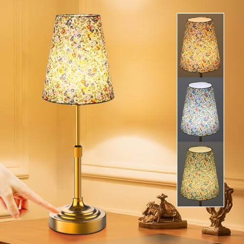 Scalable Portable Cordless Table Lamp, Built in Rechargeable Battery, 2700-6000k Color Temperature, Fully Dimmable, Ambient Light for Patio, Restaurant, Bar, Bedroom, Dining (Flower) by xumemall