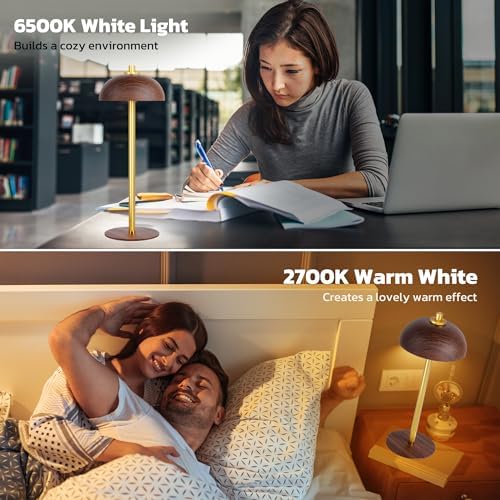 2 Pack Cordless Table Lamp Rechargeable, 5000mAh Battery Table Light - Image 4