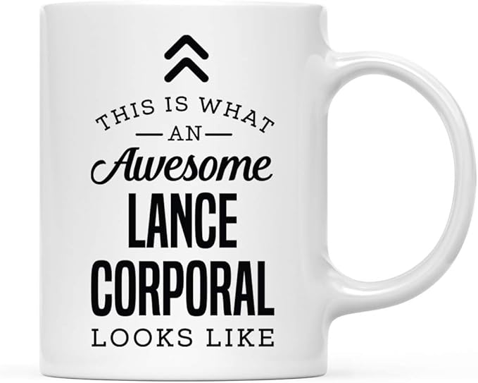 Andaz Press 11oz. Ceramic Coffee Tea Mug Thank You Gift, This is What an Awesome Lance Corporal Looks Like, 1-Pack, Birthday Christmas Gift Ideas Coworker Him Her, Includes Gift Box