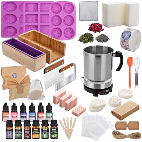 Soap Making Kit All-in-One Deluxe DIY Soap Making Supplies for Adults by KELODO