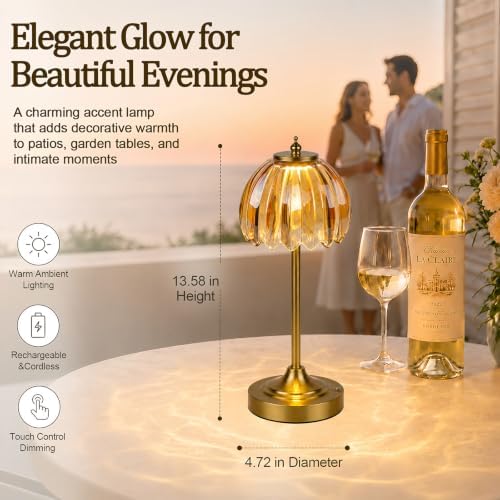 Rechargeable Cordless Table Lamp, 3 Color Temps & Stepless Dimming - Image 2