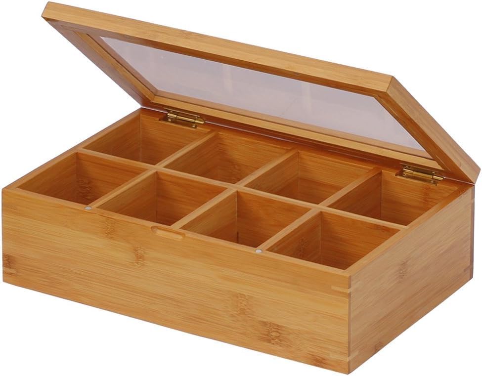Oceanstar - TB1323 Bamboo Tea Box,12 Inch,Natural,(Pack of 6) by Oceanstar