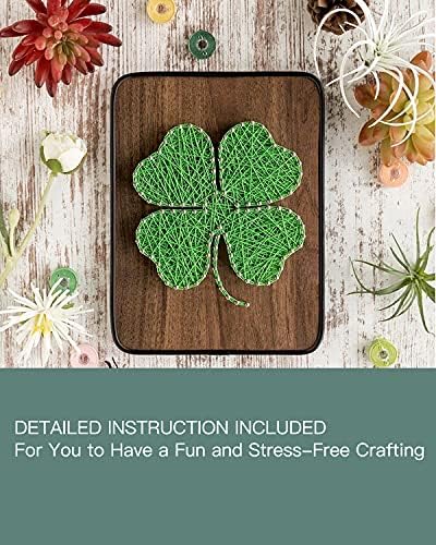 BAZIMA DIY String Art Kit for Beginner,Unique Gift, DIY Clover Craft Kit,Craft Kit for Holidays - Image 5