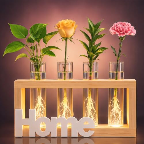 LED Plant Propagation Station 4 Glass Tubes for Hydroponic Cuttings by Unknown