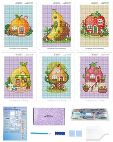forever young Fruit Cottage Small Diamond Art Kits, 5x7 Inch Canvas by FOREVERYOUNG