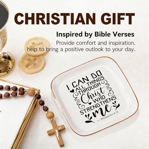 Christian Gifts for Women Bible Verse Jewelry Dish, Religious Gift for Her - Image 2