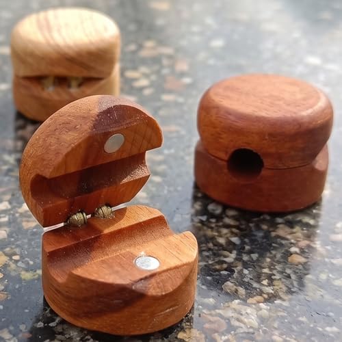 8 Pack Magnetic Cable Clips, Wooden Desk Cable Organizer and Cord Holder, Dual Mount N35 Magnet or 3M Adhesive, Cable Management for Phone Charger, USB-C and Laptop Cords by NAZAKOOLHomeandKitchen