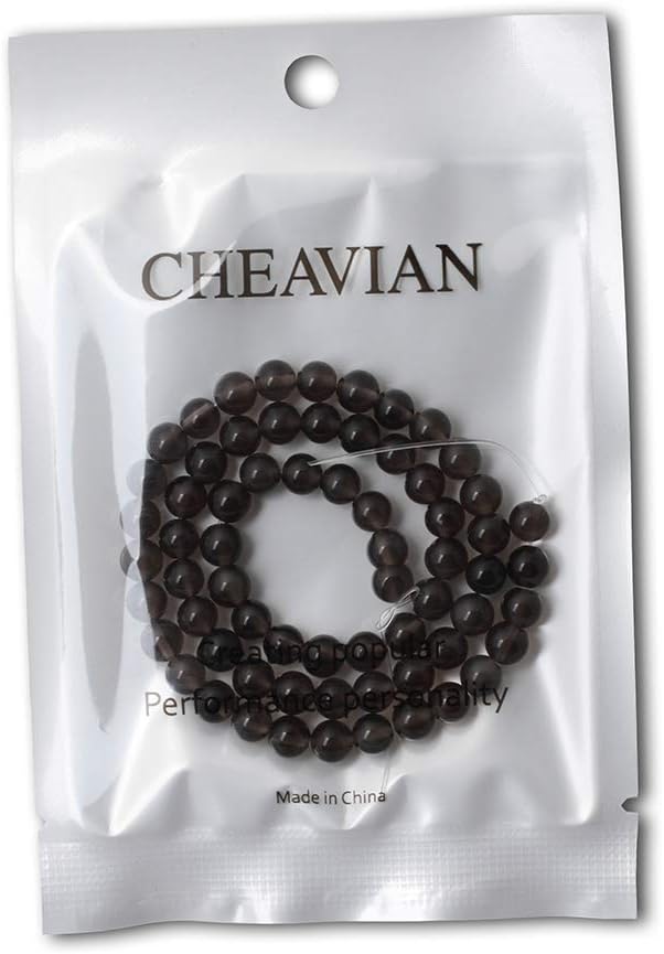 60PCS 6mm Natural Ice Obsidian Gemstone Round Loose Beads Crystal Energy Stone Healing Power for DIY Jewelry Making 1 Strand 15"