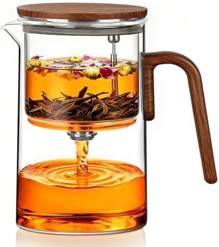 ZENS Magnetic Glass Infuser Teapot for Loose Tea, 28oz Magic Tea Maker by ZENSLIFESTYLE