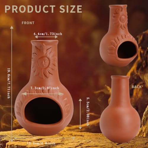 Palo Santo Holder, Ceramic Incense Burner for Wood Sticks, Sage, Cones, Mini Chimenea Incense Dish, Sage Holder for Meditation Decor - Image 2
