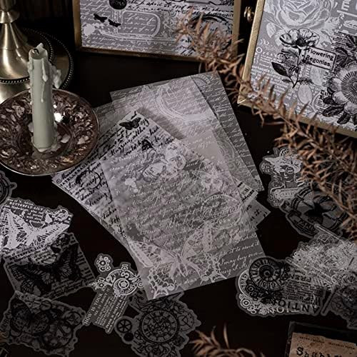 HOMICO 180 Pieces Vintage Black Scrapbooking Supplies Kit for Junk Journal by HOMICO