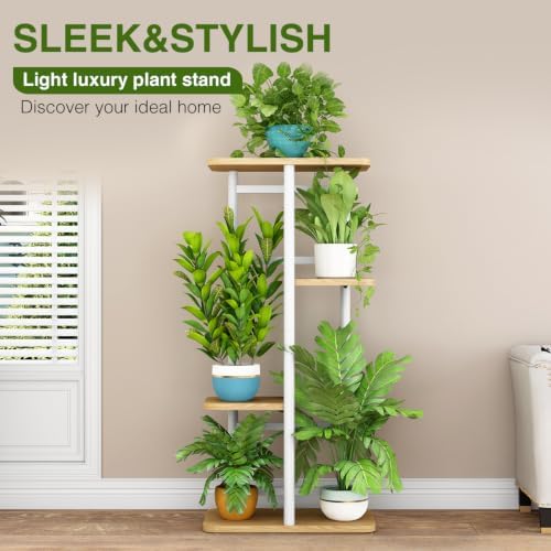 LINZINAR Plant Stand Indoor 4 Tier Metal Corner Tall Flower Shelf - Image 3