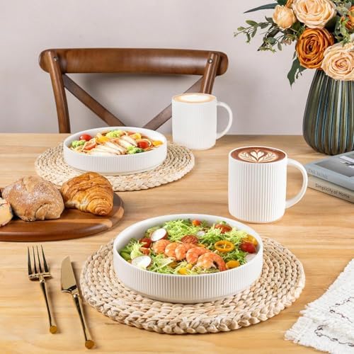 theterra Ceramic Coffee Mugs Set of 4, 14.2 oz Coffee Cups with Handle - Image 6