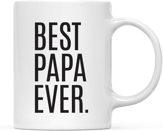 Andaz Press 11oz. Coffee Mug Birthday Gift, Best Papa Ever, 1-Pack