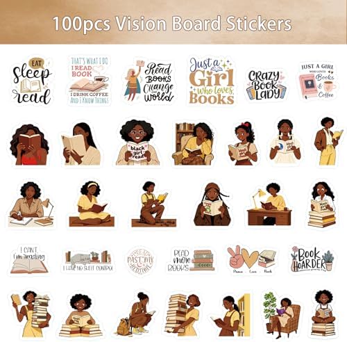 100 Pcs Vision Board Supplies Stickers, Hand Drawn Waterproof Planner Stickers for Journals Laptops Water Bottles, Prayer Board Supplies,Scrapbooking Accessories Gifts for Women Teens - Image 4