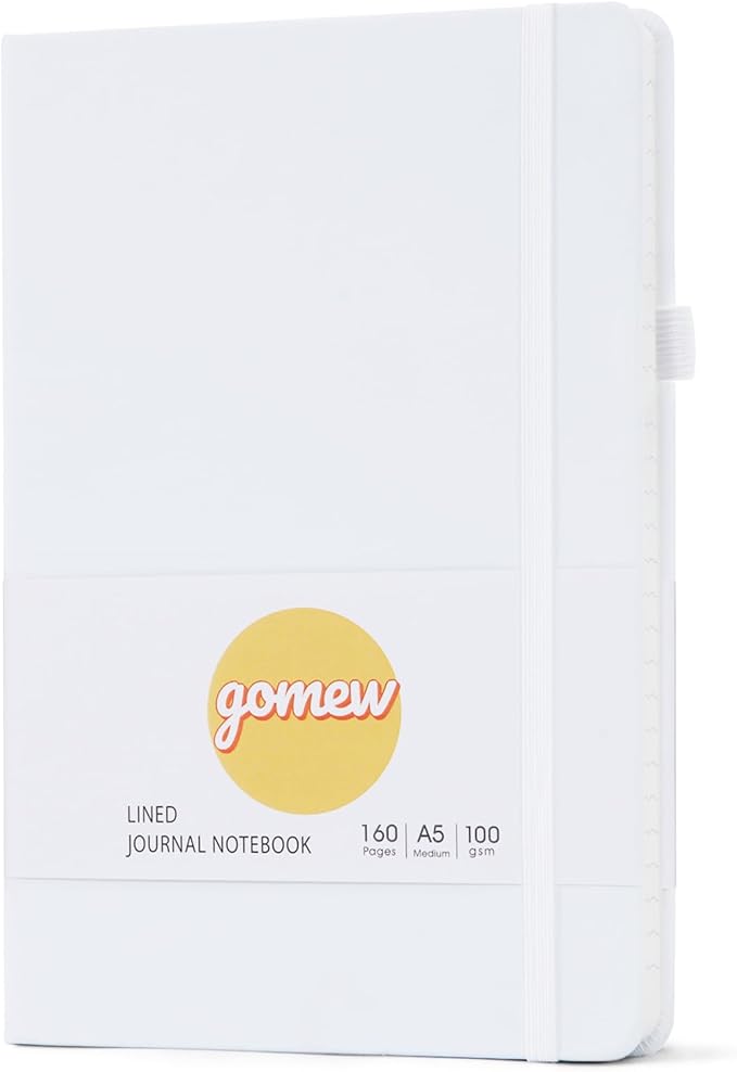 Dotted Journal Notebook A5 (6x8), Dot Grid Hardcover PU Leather Writing Journal with Japanese Paper, 160 Pages, Floral Tulip Design, Gift for Women and Men, Work & Note Taking