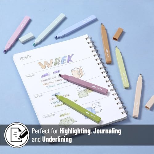 Mr. Pen- Aesthetic Highlighters No Bleed, 8 Pack, Assorted Colors | Chisel Tip, Cute Highlighters Assorted Colors for Journaling, Highlighting, Underlining, Fast Dry, Back to School Supplies - Image 5