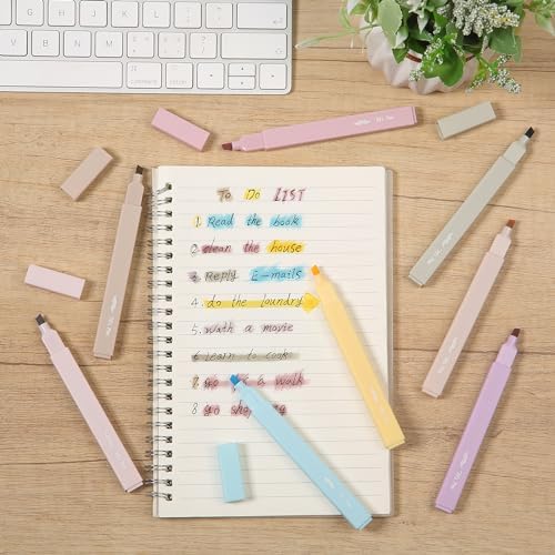 Mr. Pen- Aesthetic Highlighters No Bleed, 8 Pack, Assorted Colors | Chisel Tip, Cute Highlighters Assorted Colors for Journaling, Highlighting, Underlining, Fast Dry, Back to School Supplies - Image 6