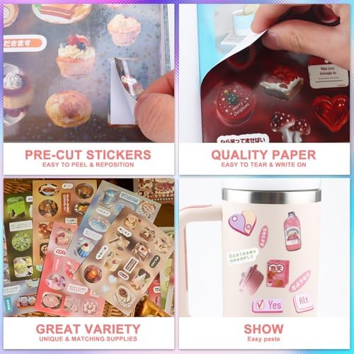 700Pcs Japanese Sticker Book for Journaling Adult, Cute Scrapbook Stickers - Image 2
