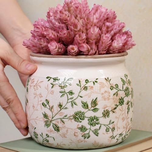 Vintage Country Ceramic Vase and Planters, English Cottage Garden Decor - Image 5