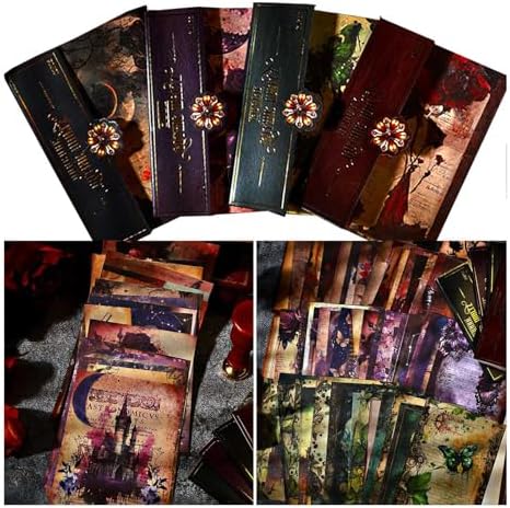 80 Sheets Gothic Scrapbook Paper, Vintage Junk Journal Supplies for Scrapbooking Kit, Magic Decorative Paper for Journaling Book Pages, Dark Academia Wall Decor for Room Decorations by VilikyavintageArtandAesthetics