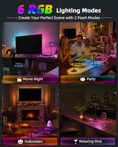 EZVALO Rechargeable Table Lamp, Cordless Ambient Lighting, Battery Operated - Image 4