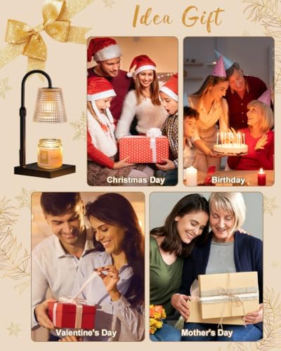 Black Candle Warmer Lamp with Timer, House Warming Gifts New Home Decor - Image 6