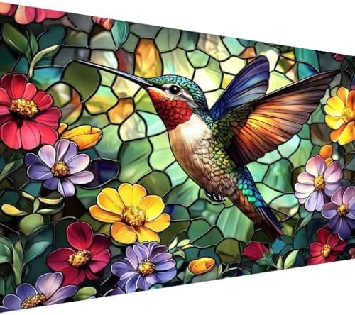 Large Diamond Art Kits for Adults, Hummingbird Diamond Art Painting Kits by croshom