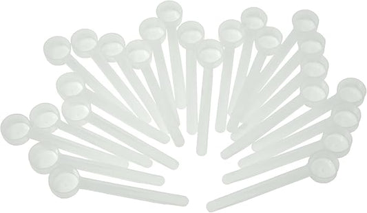 18 mL (18 CC) Long Handle Scoop for Coffee, Protein Powder, Pet Food, Spices, Grains, Dry Goods – Food-Grade BPA-Free Plastic Measuring Spoon (Pack of 25)