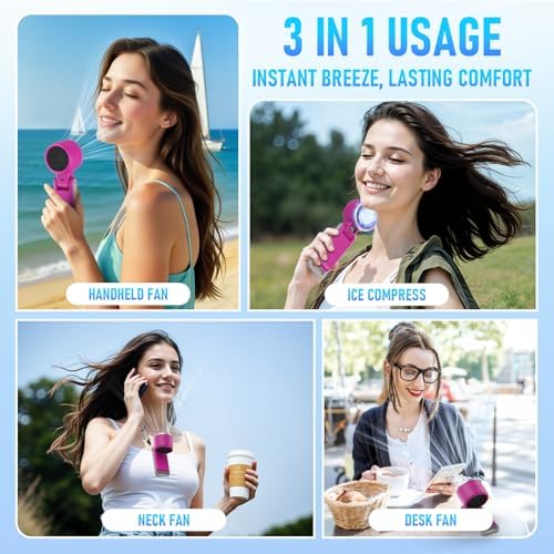 PlayHot Portable Handheld Cooling Fan, Travel Essentials, Gifts for Women - Image 6