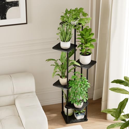 Bamworld Tall Plant Stand Indoor 6 Tier Corner Plant Shelf - Image 4