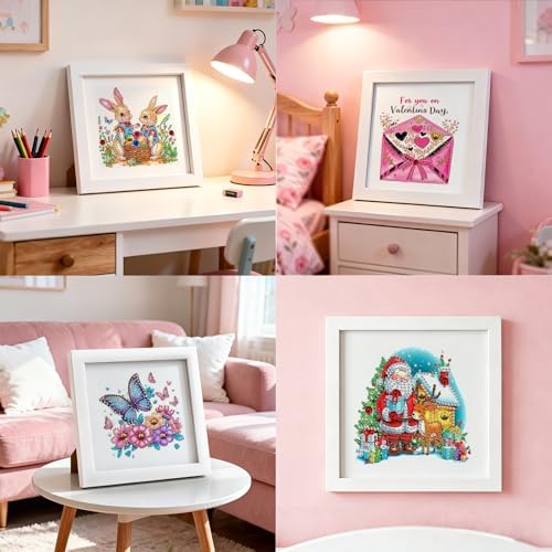 DOZEEZOP 12-Pack Small Diamond Art Kit for Adults Teens 7"x7" - Image 2