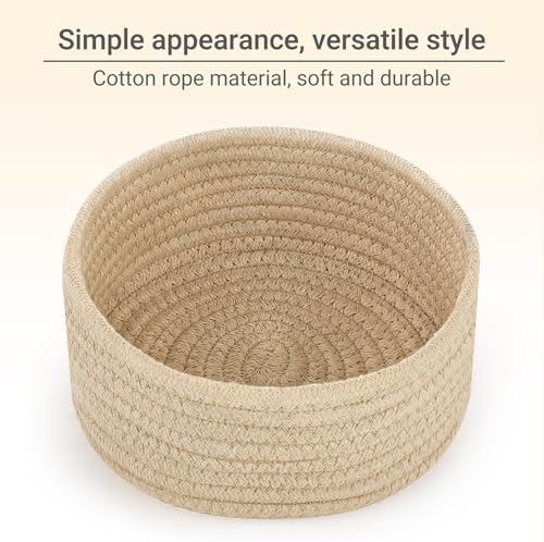 Dahey Set of 4 Mini Woven Baskets, Small Gift Baskets for Organizing, Beige - Image 5