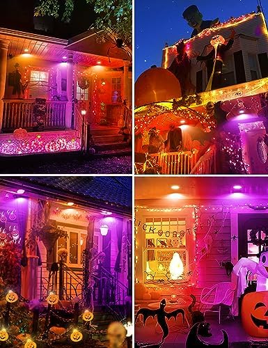 JandCase Halloween Orange Purple LED Light Bulbs Outdoor Decor[4 Pack] - Image 6