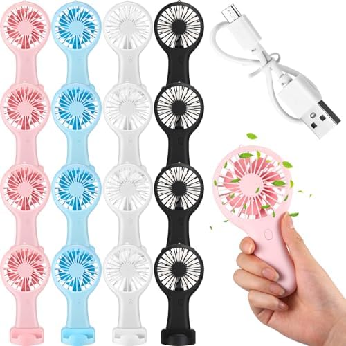 Woanger 12 Pcs Mini Handheld Fan,Elegant Colors by Woanger