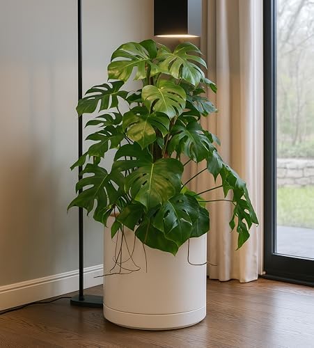 D'vine Dev 14 Inch Ceramic Planter Pot, Oatmeal, 94-O-G-8 - Image 6