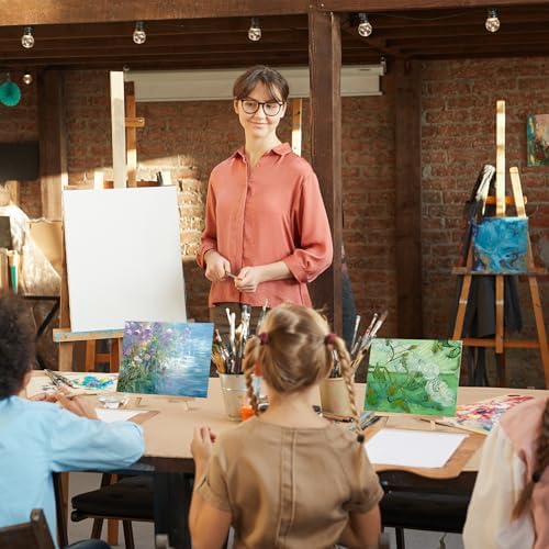 MotiMind 36 Pcs 8 x 10 Mini Canvas and 9" Easel Set Bulk for Paint Party - Image 5