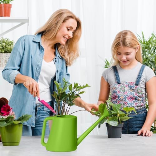 ZXJ Hand Plant Watering Can - for Indoor and Outdoor Home Garden Plants - with Long Spout - Light Green- 1/2 Gallon - Image 6
