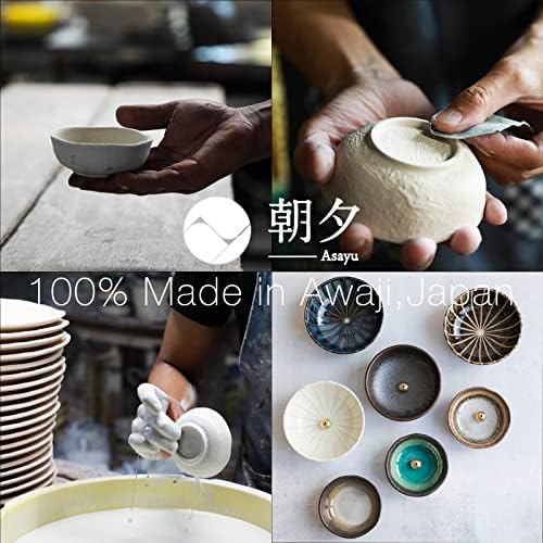 Asayu Japan Small Mini Incense Holder for Sticks, 3.3in (83mm) Ceramic Ash - Image 2