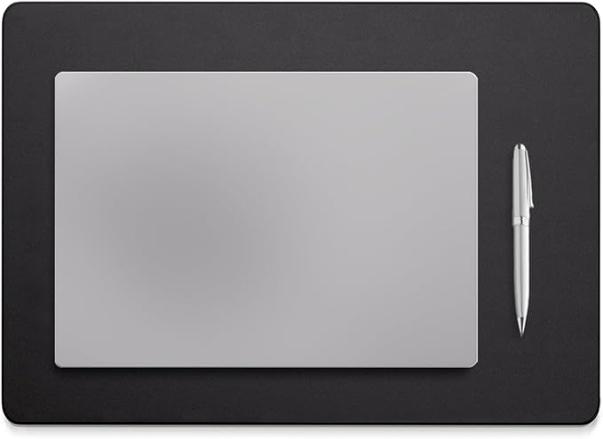 Jotsome Leather Desk Mat, Non-Slip Desk Blotter Pad - Desk Protector for Office, Home, Lap Desk, Laptop, and Desktop, Gift for The Holidays or Christmas (Black, 17" x 12")