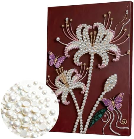 DIY Pearl Painting with Frame, Creative Design, Handmade Stress-Relieving Home Wall Decoration, Includes Frame and Tools-Flowers-1 - Image 6