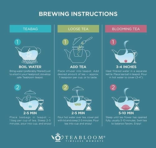 Teabloom Siena Borosilicate Glass Teapot – Stain-Free, Heatproof Tea Maker With Removable Loose Tea Infuser – 40 oz (4-5 Cups) - Image 3