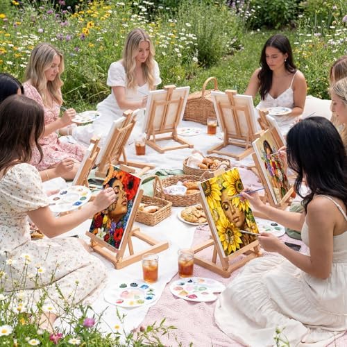 Sherr 24 Pcs Pre Drawn Canvas for Adult, Flower Maiden, 8 x 10 Inch - Image 4