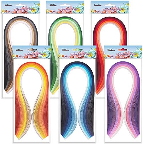 JUYA Paper Quilling Kit 30 Colors 600 Strips 8 Tools, Glue, Pink Set, 5mm - Image 2