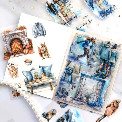 Nature Scrapbook Stickers for Scrapbooking, Girls PET Washi Sticker Book - Image 3