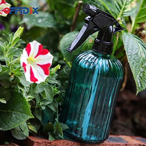 Glass Spray Bottle Blue Plant Mister Adjustable Nozzle for Plants 13.5 oz - Image 5